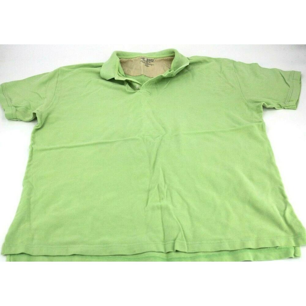 Sun River Clothing Co. Light Green Casual Short Sleeve Polo Shirt Men's Size XL